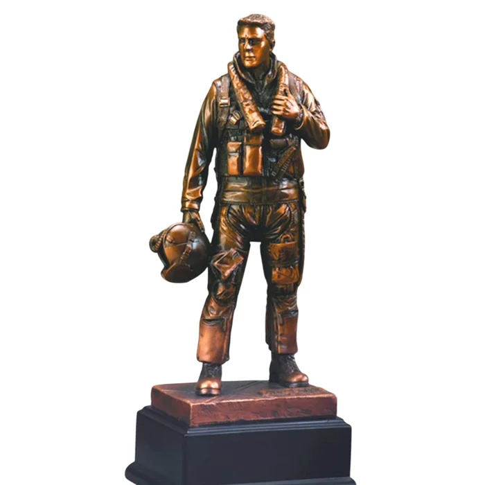 11.5″ Air Force Airman Military Statue – Bronze Finish