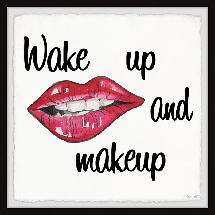 12×12 Wake Up and Makeup Framed Art Print Giclée on High Resolution Paper – Marmont Hill
