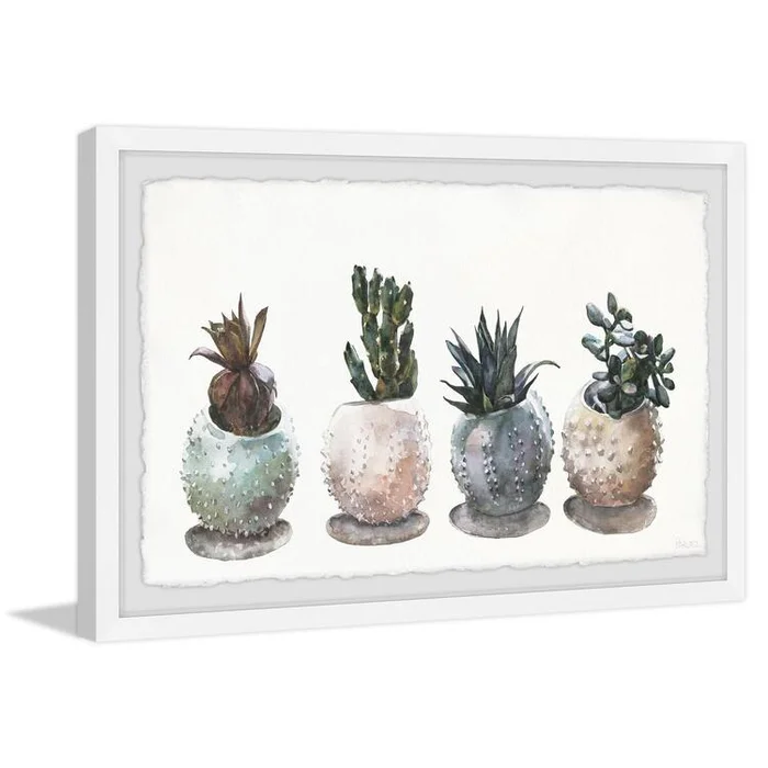 12×8 Giclée Print Spiky Pots Painting on High Resolution Paper – Parvez Taj