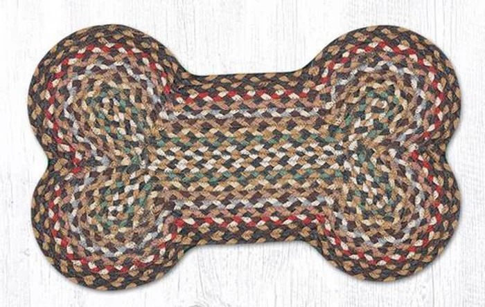 13″ x 22″ Fir Ivory Dog Bone Shaped Braided Jute Rug