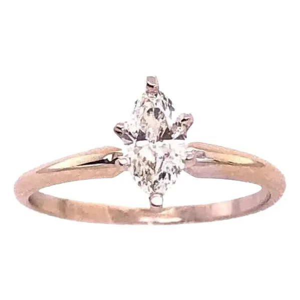 14 Karat White Gold Diamond Engagement Ring
