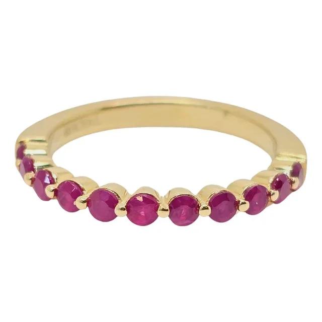 14k (585) Yellow Gold Natural Ruby Ring