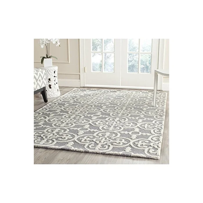 16×11 Wool Area Rugs Silver Ivory Contemporary Oversized – Safavieh