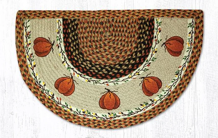 18″ x 29″ Harvest Pumpkins Braided Jute Slice Rug