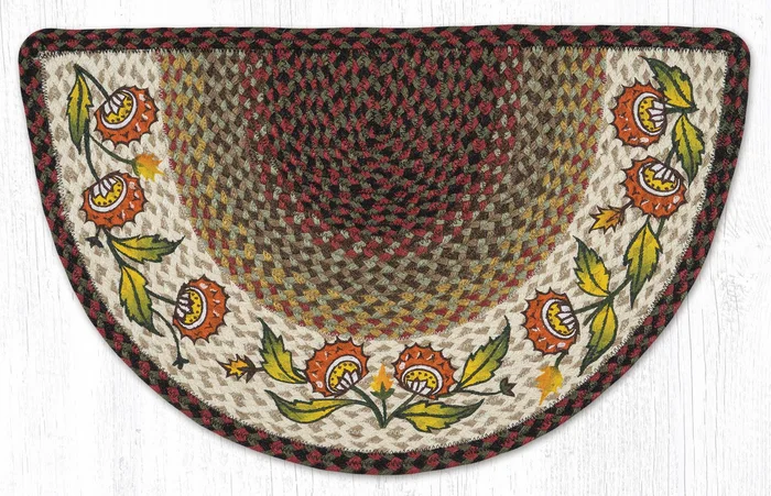 18″ x 29″ Holiday Floral Printed Jute Slice Rug by Phyllis Stevens
