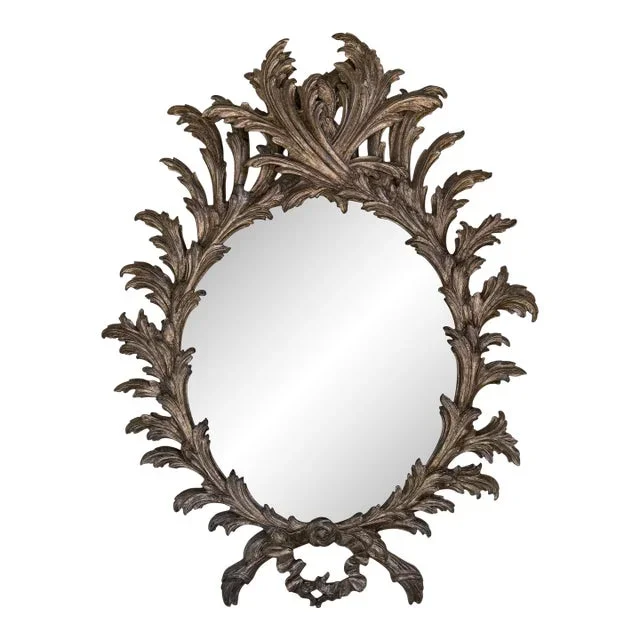 18th C Style George I White Gold Giltwood Mirror