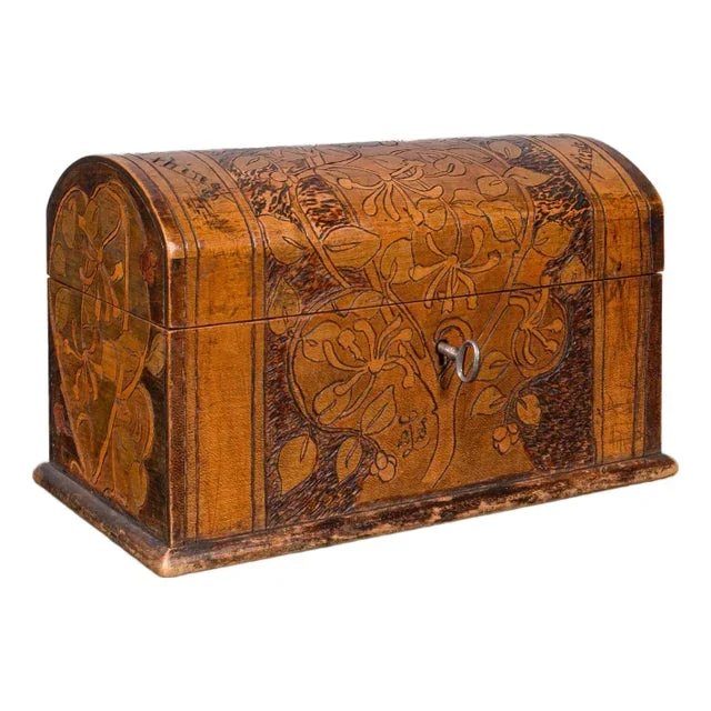 1900’s Antique Pokerwork Stationery Box