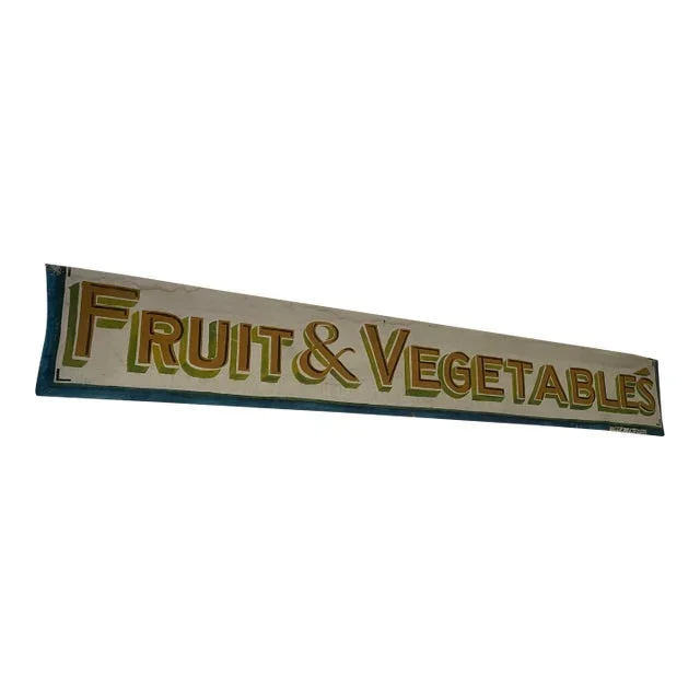 1960s Fortuna Fruit & Vegetables Canvas Sign