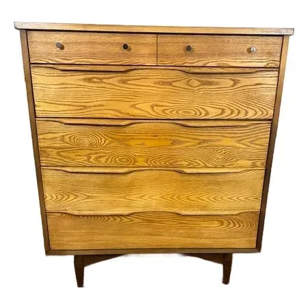 1960s Heywood Wakefield Mid Century Walnut Chest of Drawers