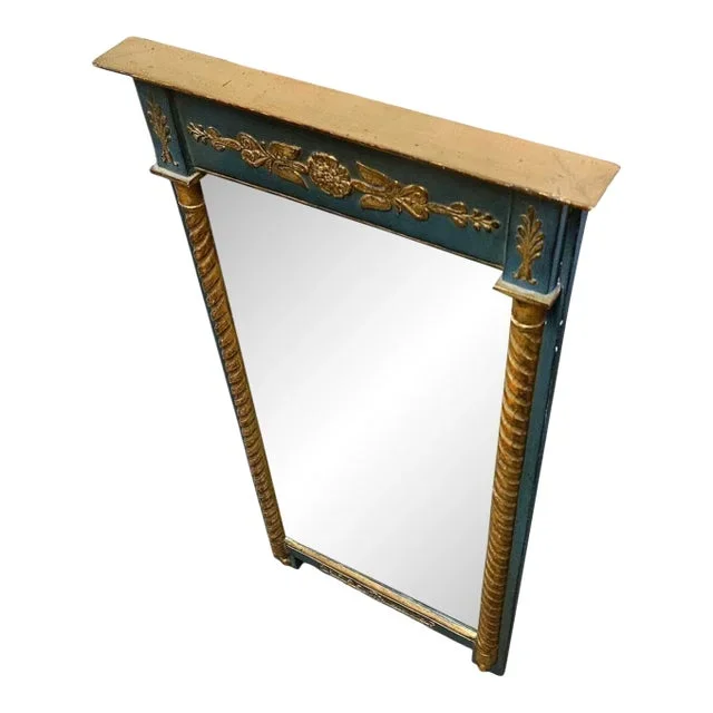 1960s Neoclassical Parcel Gilt Mirror