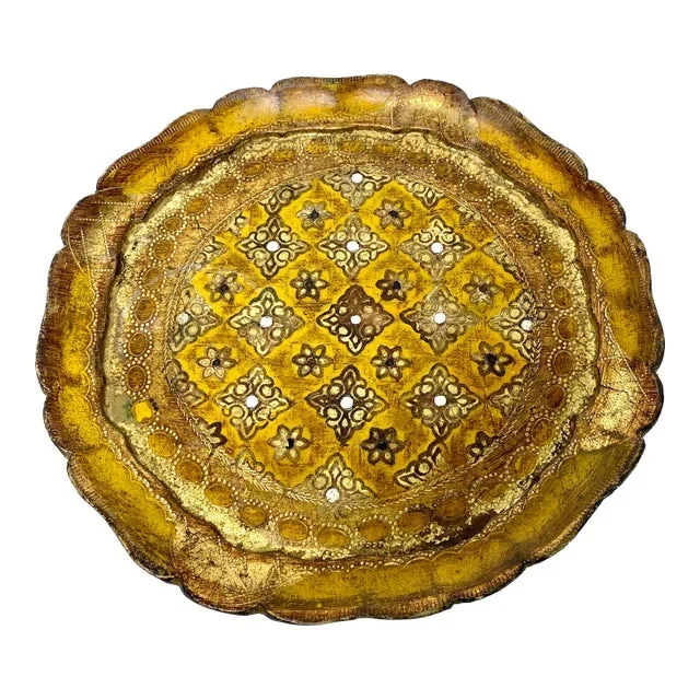 1970s Florentine Tray