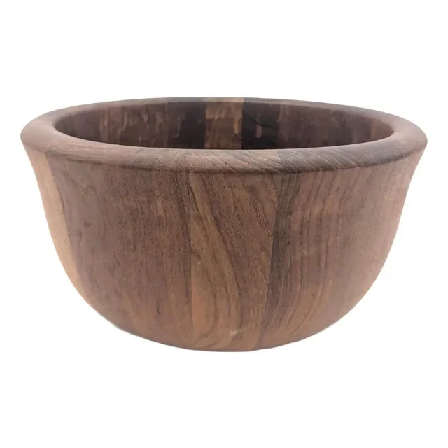 1980s Dansk Staved Teak Wood Bowl