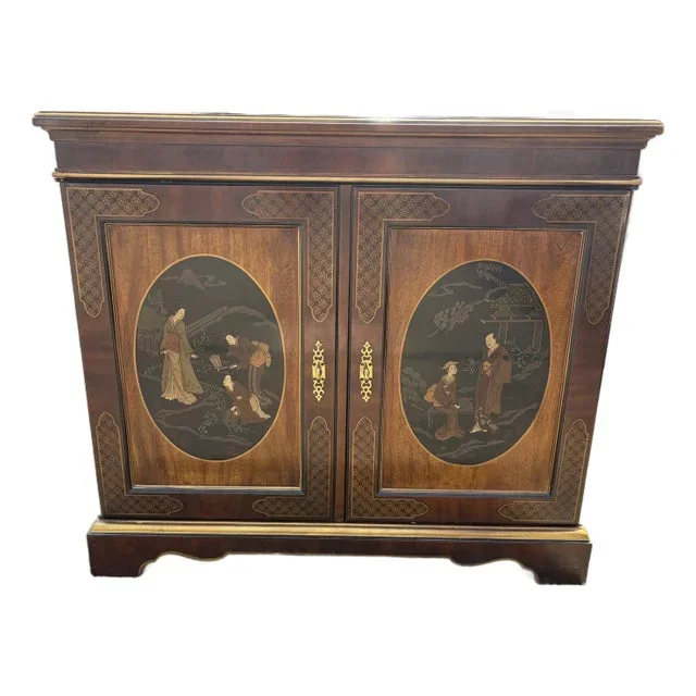 1980s Drexel Chinoiserie Two Door Server