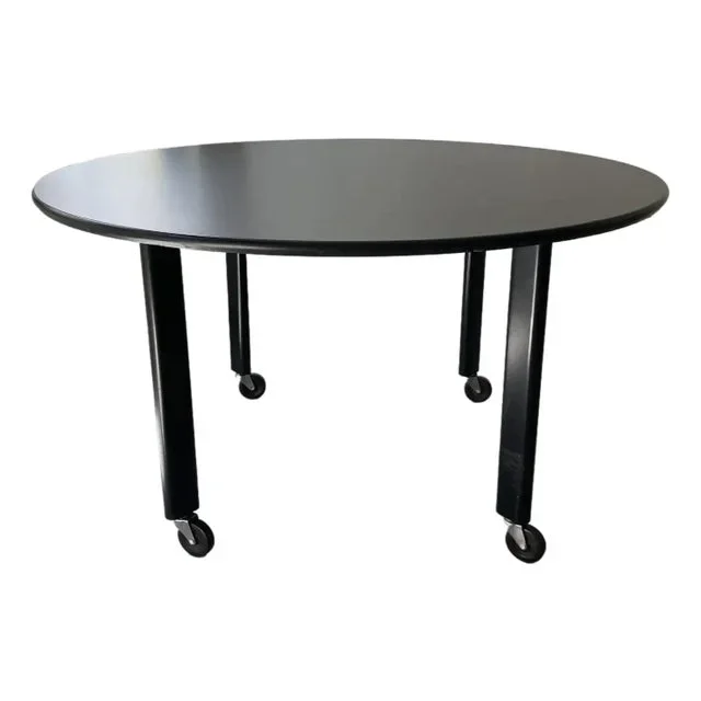 1980s Joseph D’Urso for Knoll Black Minimalist Postmodern Dining Table