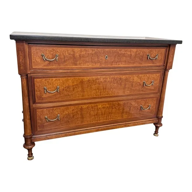 1990s Francesco Molon Marble Top Butlers Commode
