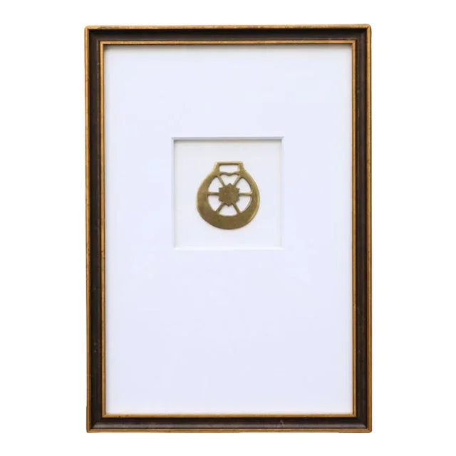 19th Century Framed Antique Horse Bridle Medallion