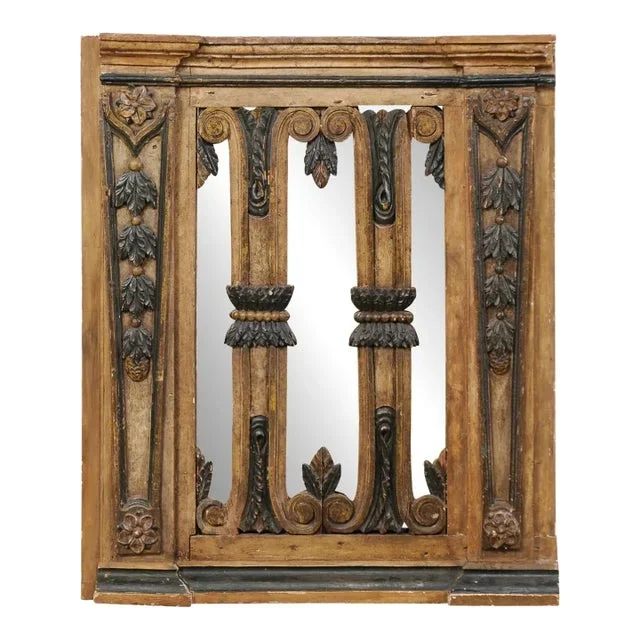 19th Century Portuguese Gate with Antiqued Mirror