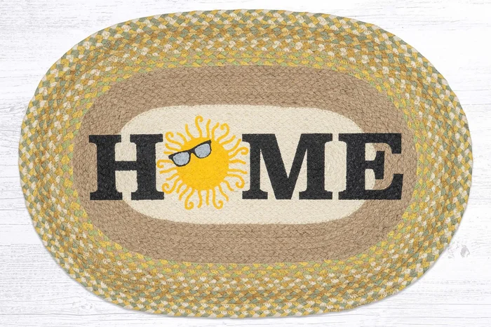 20″ x 30″ Home – Sunshine Braided Jute Oval Rug by Suzanne Pienta