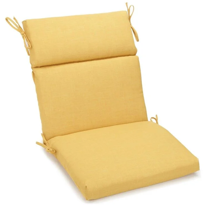 22 – Inch Square Spun Polyester Outdoor Chair Cushion – Lemon Color – Blazing Needles