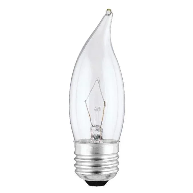 25 Watt Flame Tip Standard Base Light Bulb