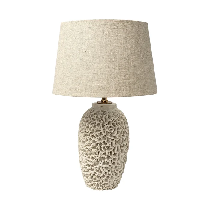 26″ Beige Lamp Base LED with Champagne Shade