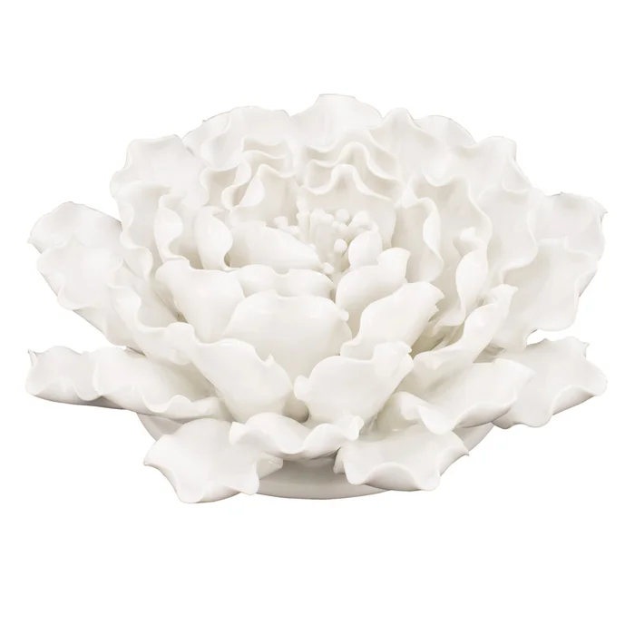 3-Dimensional Handmade Flower Wall Decor – 7″ – Cream Finish