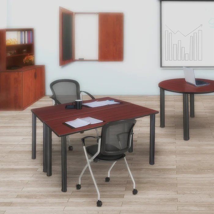 42″ x 24″ Kee Training Table- Mahogany/ Black