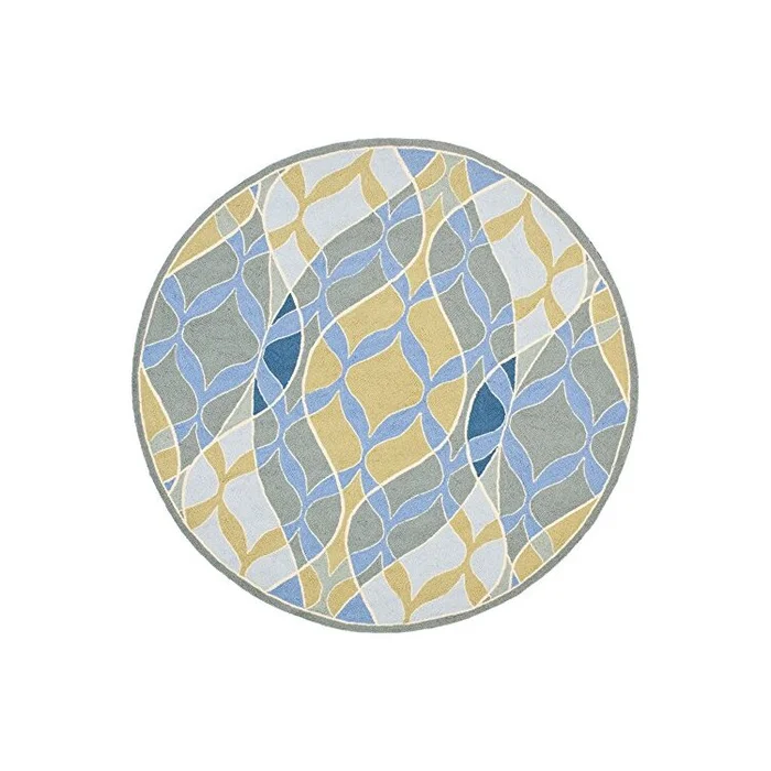 5×6 Multi Color Transitional Round Area Rug Polypropylene 100% Material – Safavieh