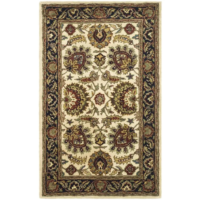 6×9 Hand Tufted Wool Area Rug Ivory/Celadon Medium Rectangle Shape – Safavieh