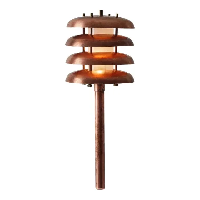 ‘Gibson’ Outdoor Bollard Light in Raw Copper by Gary Gibson