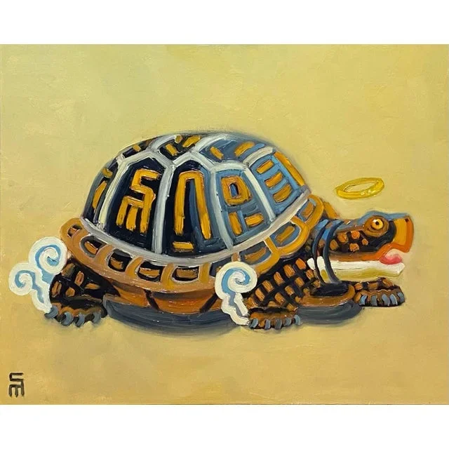 “All Turtles Go to Heaven” Contemporary Original Oil Painting on Canvas by Stephen McDonough
