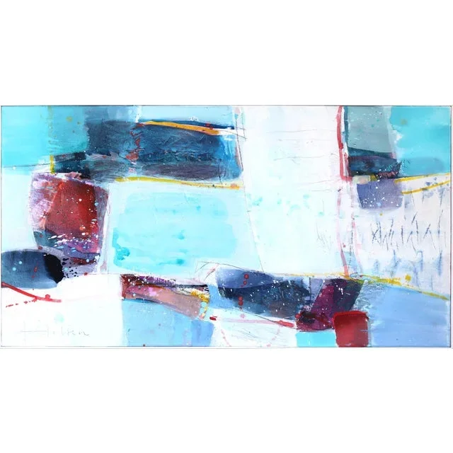 “Bay” Large Framed Original Artwork by Greet Helsen