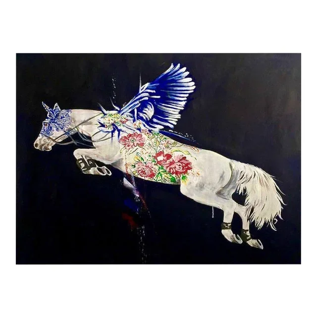 “Flying Horse” Oil Painting on Canvas