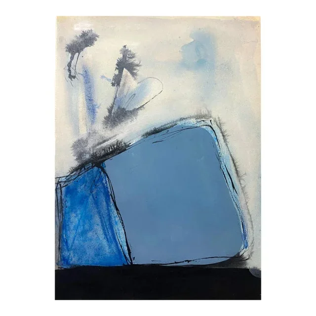 “Now I Float Vi” Original Mixed Media Painting on Paper by Zac Woodiel