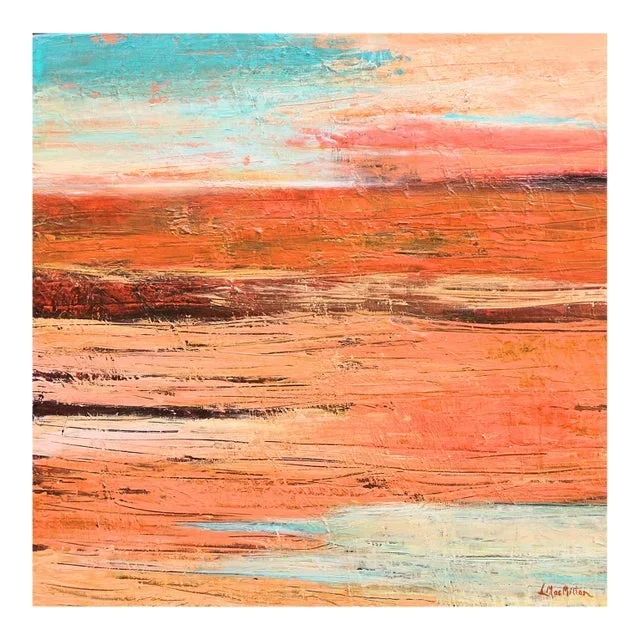“Sunburn Sizzle” Abstract Landscape Painting by Laurie MacMillan