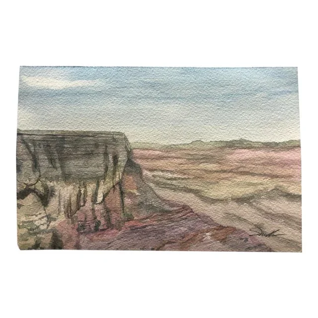 “The Great Drop Off” Original Watercolor Painting by Nancy Smith