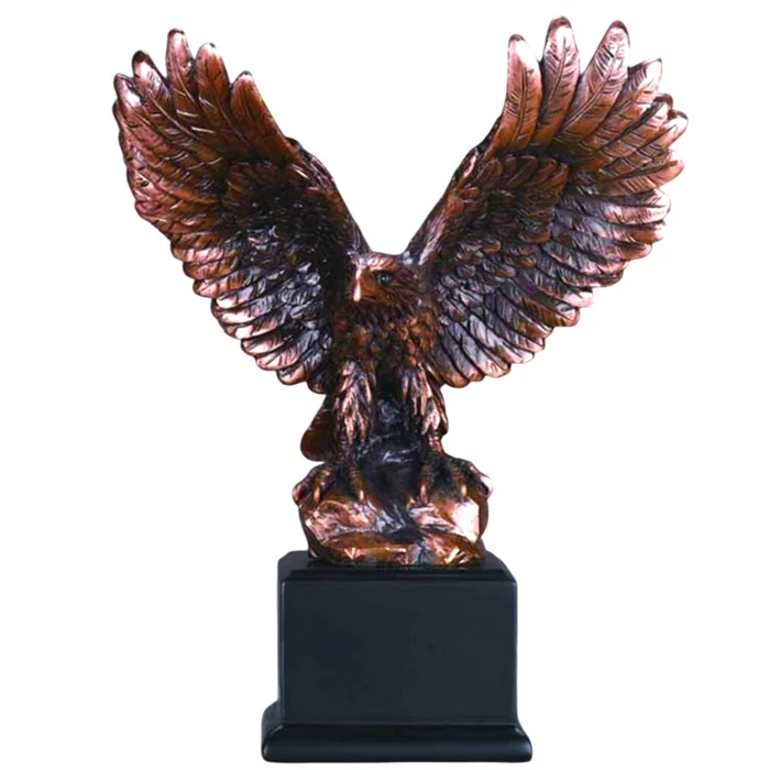 9″ Standing Eagle with His Wings Extended Statue – Bronze Finish
