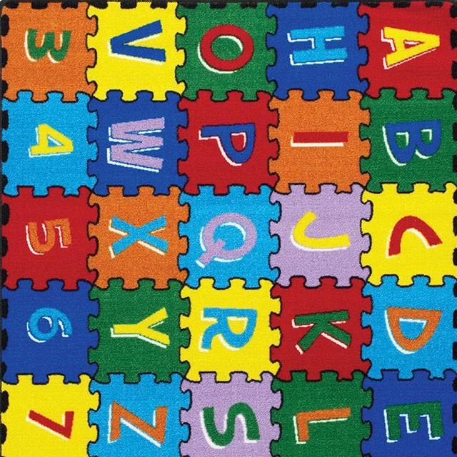 Abbey Alphabet/Multi 4′ 9″ X 6′ 9″ Area Rug