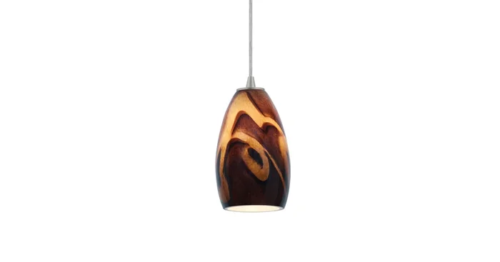 Access Lighting Champagne 1 Light LED Pendant – 5″ Wide with Inca Glass Shade