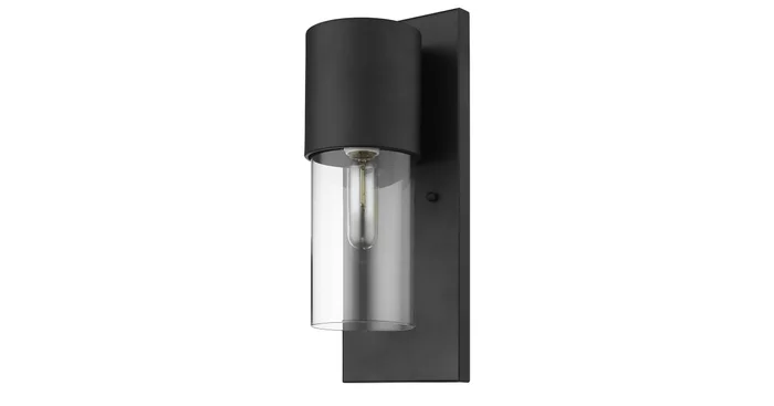 Acclaim Lighting Cooper Single Light 16″ Tall Outdoor Wall Sconce with Clear Glass Shade