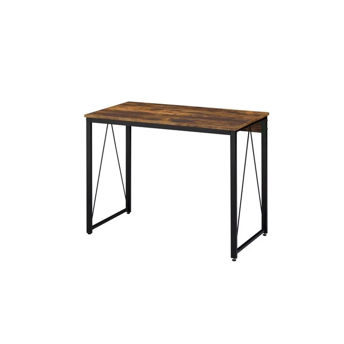 Acme Zaidin Writing Desk in Weathered Oak & Black Finish