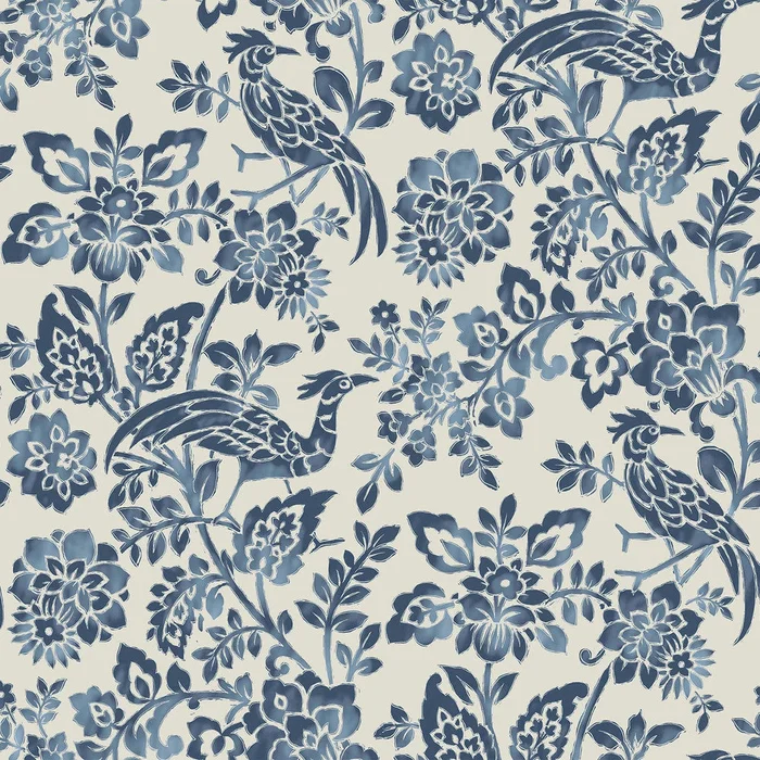 Adain Palace Wallpaper – Dark Seaspray Blue