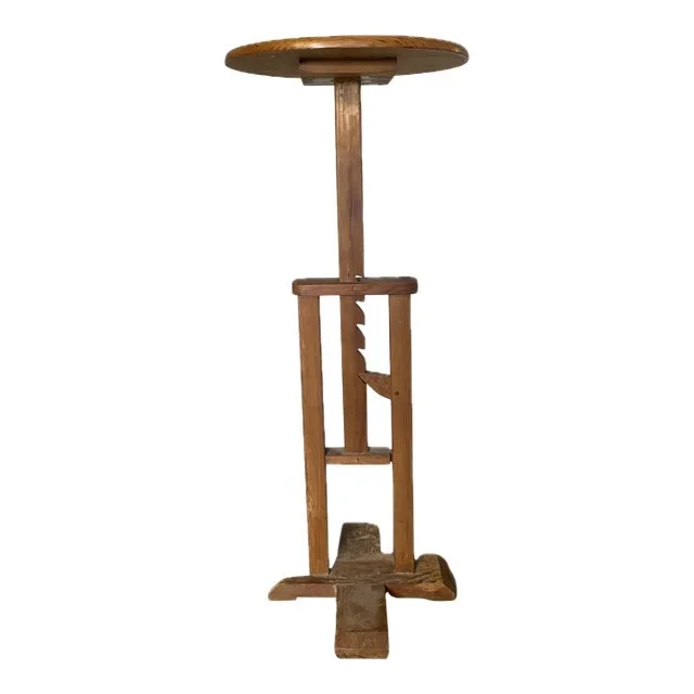Adjustable Ratchet Wood Farm Stool