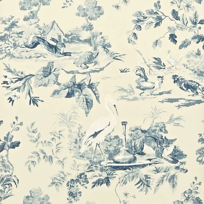 Aesop’s Fables Wallpaper – Blue – DCAVAE103 – Sanderson