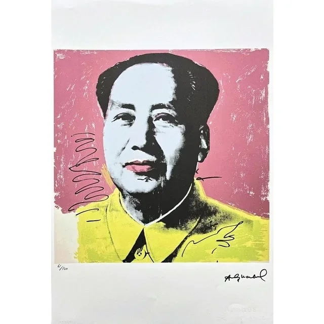 After Andy Warhol,Mao Zedong Pink-Yellow, 1980s, Lithograph