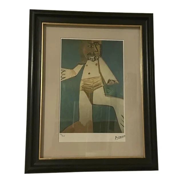 After Pablo Picasso ‘Homme Debout’ Lithograph 74/250 Signed in the Plate, Framed