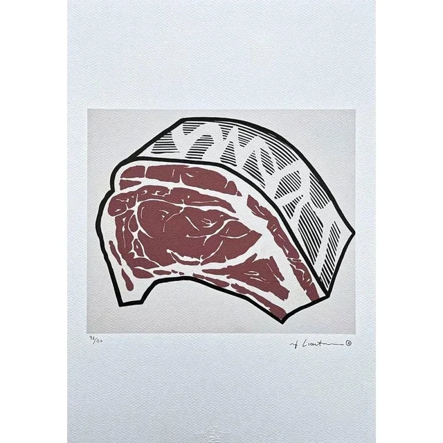 After Roy Lichtenstein, “Standing Rib “, 1990s, Silk-Screen