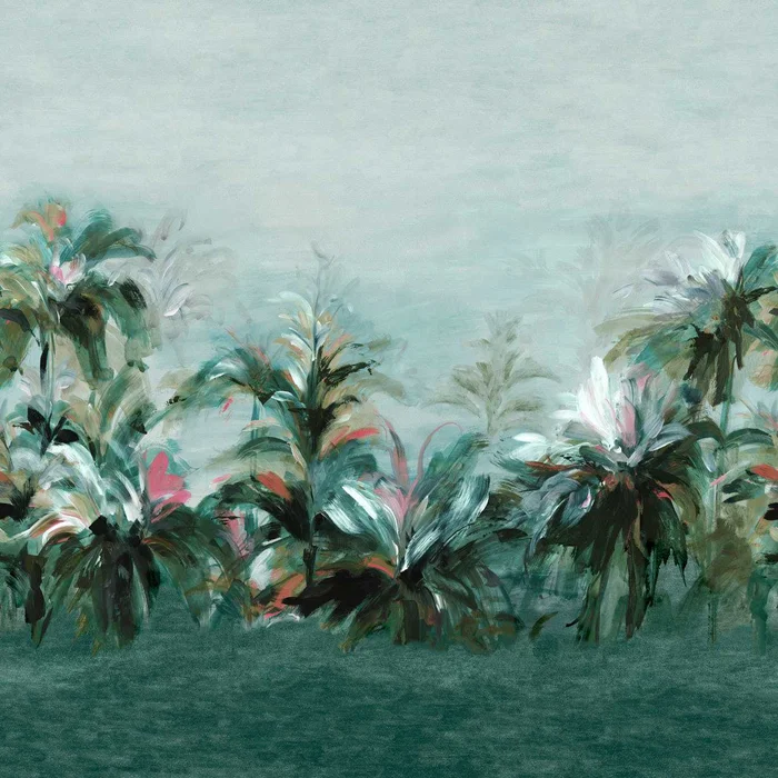 Alberi Wallpaper – Teal/Fuchsia Banner – Clarke & Clarke