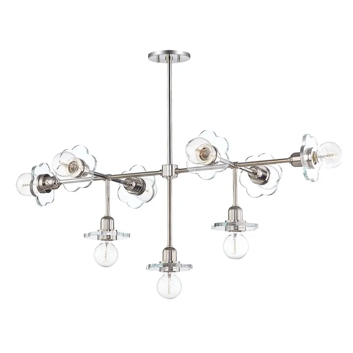 Alexa Chandelier 19″ – Polished Nickel