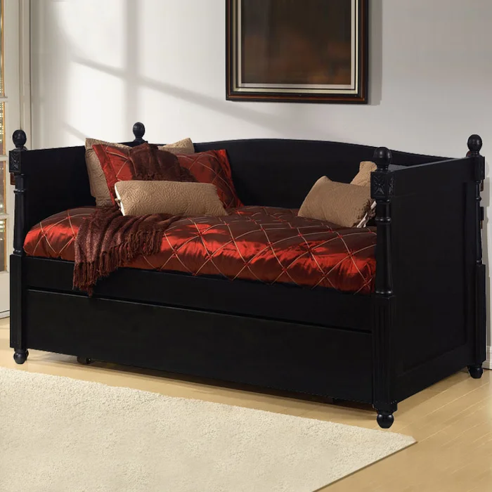Alligator French Collection Daybed in Antique Black